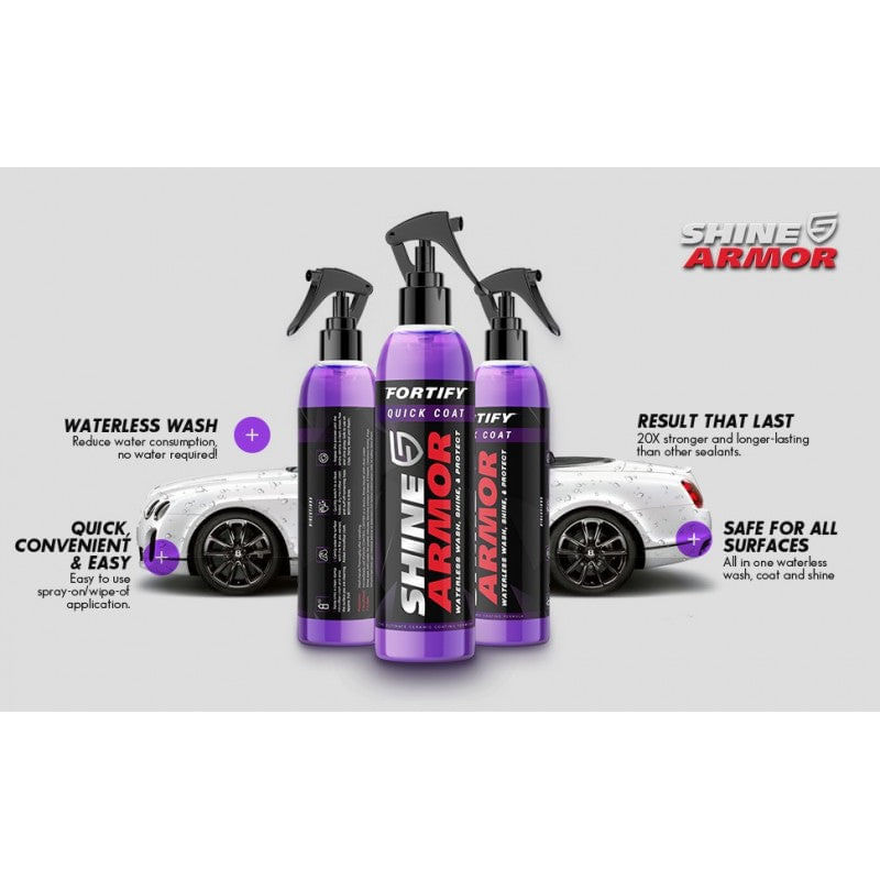 Auto si Moto - Intretinere auto - Produse curatare auto - Shine Armor - Spray Ceramic 3 in 1 pentru Protectie si Lustruire - Kit 236 ml cu laveta microfibra si pulverizator - Infinity.ro