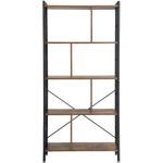 Casa si Gradina - Mobilier - Biblioteci si rafturi - Rafturi - Raft depozitare/biblioteca cu 4 niveluri, Design industrial, 74 x 30 x 154 cm - Infinity.ro