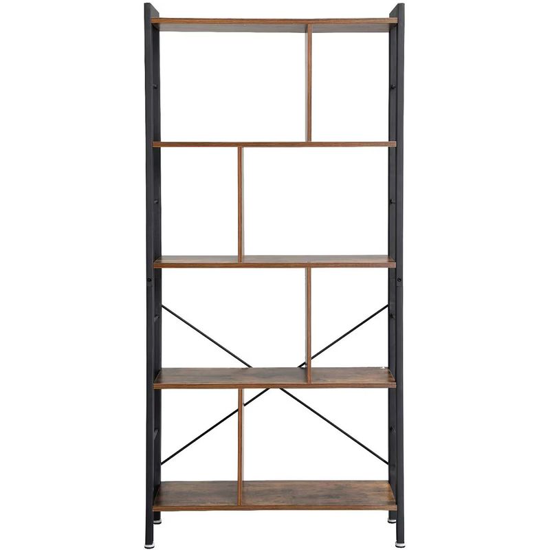 Casa si Gradina - Mobilier - Biblioteci si rafturi - Rafturi - Raft depozitare/biblioteca cu 4 niveluri, Design industrial, 74 x 30 x 154 cm - Infinity.ro