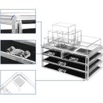 Ingrijire personala si Cosmetice - Machiaj - Portfarduri si genti cosmetice - Organizator cosmetica cu 2 niveluri si 4 sertare mari, Acril - Infinity.ro