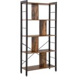 Casa si Gradina - Mobilier - Biblioteci si rafturi - Rafturi - Raft depozitare/biblioteca cu 4 niveluri, Design industrial, 74 x 30 x 154 cm - Infinity.ro