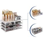 Ingrijire personala si Cosmetice - Machiaj - Portfarduri si genti cosmetice - Organizator cosmetica cu 2 niveluri si 4 sertare mari, Acril - Infinity.ro