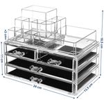 Ingrijire personala si Cosmetice - Machiaj - Portfarduri si genti cosmetice - Organizator cosmetica cu 2 niveluri si 4 sertare mari, Acril - Infinity.ro