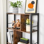 Casa si Gradina - Mobilier - Biblioteci si rafturi - Rafturi - Raft depozitare/biblioteca cu 4 niveluri, Design industrial, 74 x 30 x 154 cm - Infinity.ro