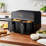 Electronice si Electrocasnice - Electrocasnice bucatarie - Aparate de gatit & desert - Friteuze - Friteuza cu aer cald dublu, MORPHY RICHARDS, 7.2L, 2 sertare, 1500W, Interfata Touch, 14 retete presetate - Infinity.ro