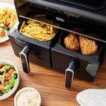 Electronice si Electrocasnice - Electrocasnice bucatarie - Aparate de gatit & desert - Friteuze - Friteuza cu aer cald dublu, MORPHY RICHARDS, 7.2L, 2 sertare, 1500W, Interfata Touch, 14 retete presetate - Infinity.ro
