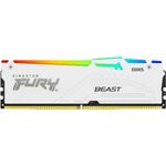 PC, gaming si accesorii - Componente PC - Componente - Memorii RAM - Memorie Kingston, 32GB(2x16) DDR5 6000MT/s CL30 Fury Beast White RGB Expo - Infinity.ro