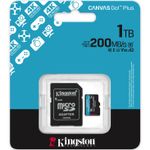 TV, Audio-Video si Foto - Aparate foto si accesorii - Accesorii foto si video - Carduri memorie - Card de Memorie MicroSDXC Kingston,1TB ,Canvas GO Plus ,Cu Adaptor - Infinity.ro