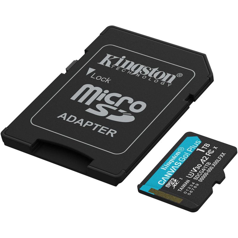 TV, Audio-Video si Foto - Aparate foto si accesorii - Accesorii foto si video - Carduri memorie - Card de Memorie MicroSDXC Kingston,1TB ,Canvas GO Plus ,Cu Adaptor - Infinity.ro