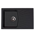 Casa si Gradina - Sanitare - Chiuveta bucatarie si accesorii - Chiuvete bucatarie - Chiuveta Granit Quadro Plus 770X500 Neagra Metalac - Infinity.ro