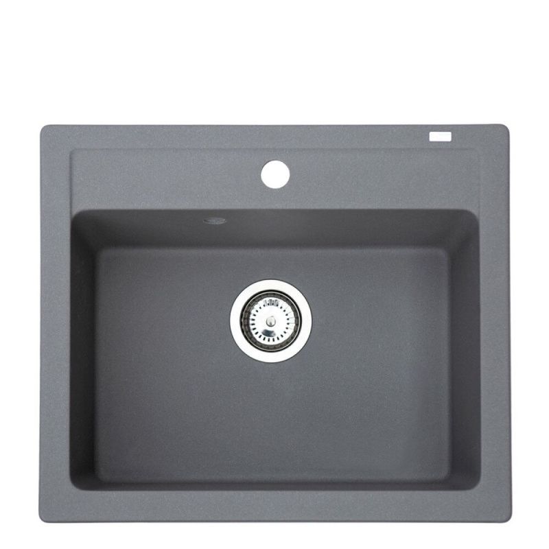 Casa si Gradina - Sanitare - Chiuveta bucatarie si accesorii - Chiuvete bucatarie - Chiuveta Bucatarie Metalac Granit xQuadro 60 600 x 500MM Sifon 90MM Grafit - Infinity.ro