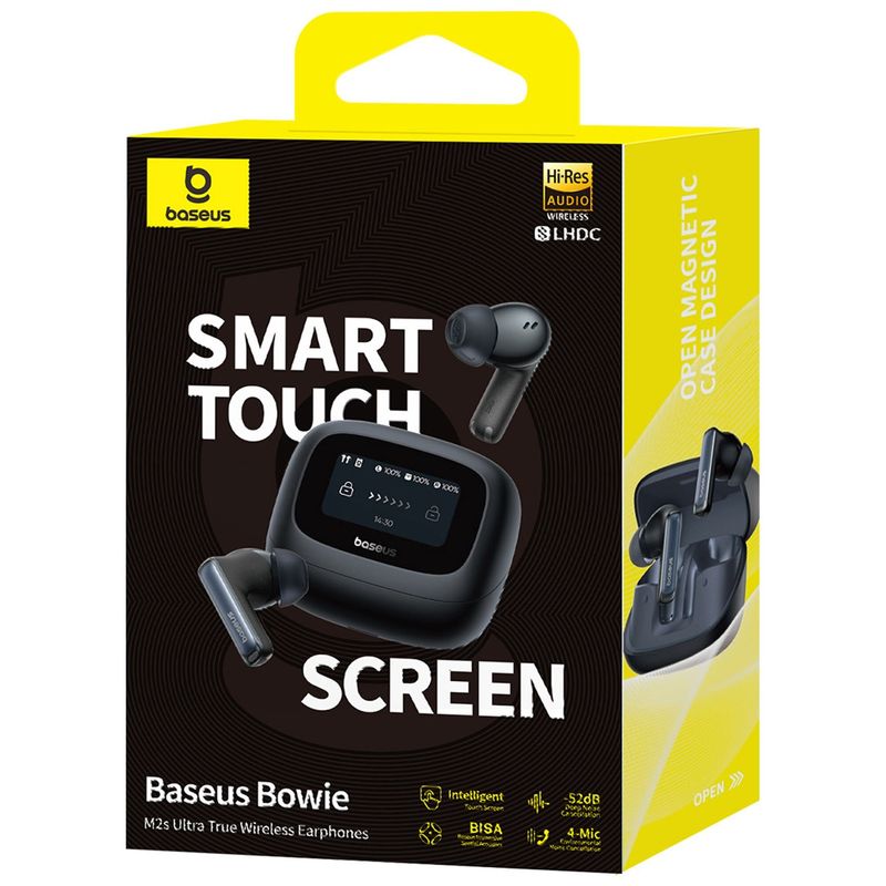 TV, Audio-Video si Foto - Portabile audio - Casti audio - Casti Wireless Baseus M2s Ultra ANC, Bluetooth, 10m, Negru - Infinity.ro