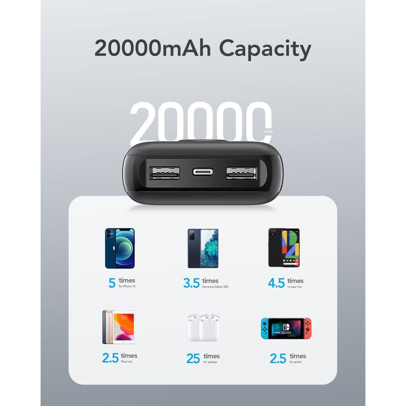 Laptop, Telefoane si Tablete - Telefoane mobile si accesorii - Accesorii Telefoane - Baterii externe - Acumulator extern Veger L20, Fast Charge, 20000 mAh, PowerIQ, Display LED, Black - Infinity.ro
