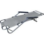 Casa si Gradina - Gradina si terasa - Mobilier exterior - Scaune si sezlonguri gradina - Sezlong pliabil cu tetiera Heinner, 153x60x79 cm, gri - Infinity.ro