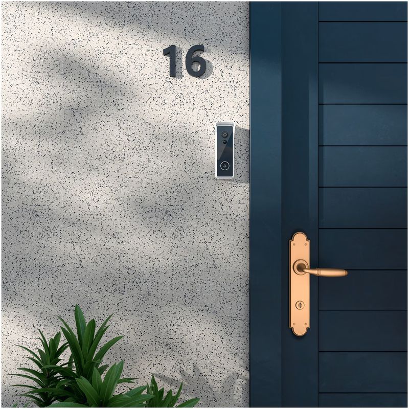 Casa si Gradina - Electrice - Accesorii electrice - Sonerii electrice - Set sonerie video inteligenta Calex 2K HD, Wi-Fi, sunet bidirectional, senzor miscare, Night Vision, Negru - Infinity.ro