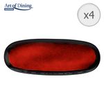 Casa si Gradina - Bucatarie si vesela - Vesela si tacamuri - Platouri de bucatarie - Set 4 platouri Art of dining by Heinner Vulcano, ceramica, 38 x 15 cm - Infinity.ro