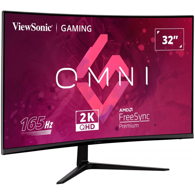 PC, gaming si accesorii - Desktop PC & monitoare - Monitoare - Monitor LED ViewSonic Gaming VX3218C-2K, 165Hz, QHD, Display Port, HDMI, Curbat, Negru - Infinity.ro