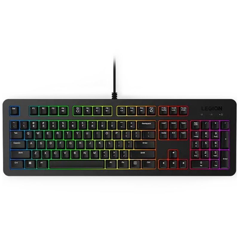 PC, gaming si accesorii - Periferice PC - Tastaturi - Kit tastatura + mouse gaming Lenovo Legion KM310 RGB, US layout, Negru - Infinity.ro