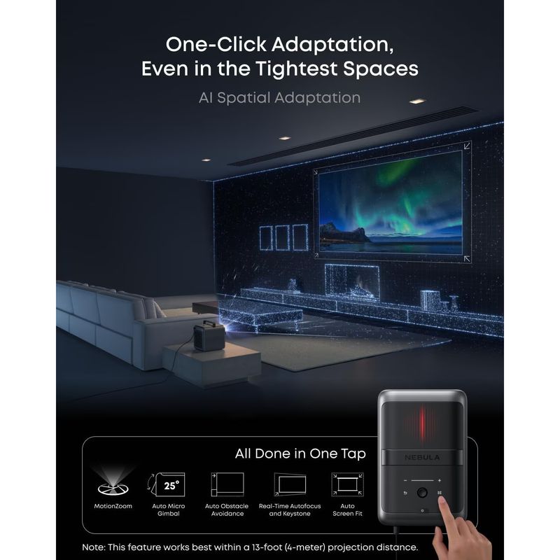 TV, Audio-Video si Foto - Videoproiectoare si accesorii - Videoproiectoare - Proiector video Nebula X1 4K Triple Laser, 3500 ANSI Lumens, Dolby Audio Smart AI - Infinity.ro