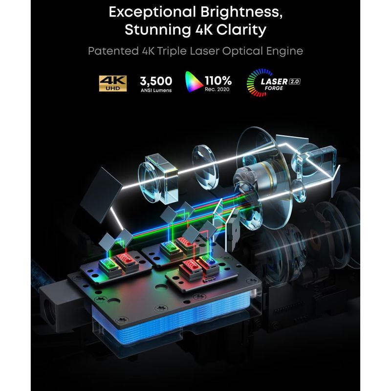 TV, Audio-Video si Foto - Videoproiectoare si accesorii - Videoproiectoare - Proiector video Nebula X1 4K Triple Laser, 3500 ANSI Lumens, Dolby Audio Smart AI - Infinity.ro