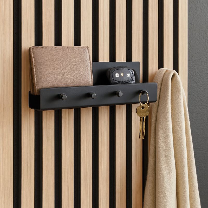 Casa si Gradina - Gradina si terasa - Garduri, panouri si accesorii - Polita si cuier Wilma, pentru panouri riflate, UnicSpot - Infinity.ro