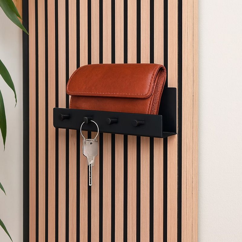 Casa si Gradina - Gradina si terasa - Garduri, panouri si accesorii - Polita si cuier Wilma, pentru panouri riflate, UnicSpot - Infinity.ro