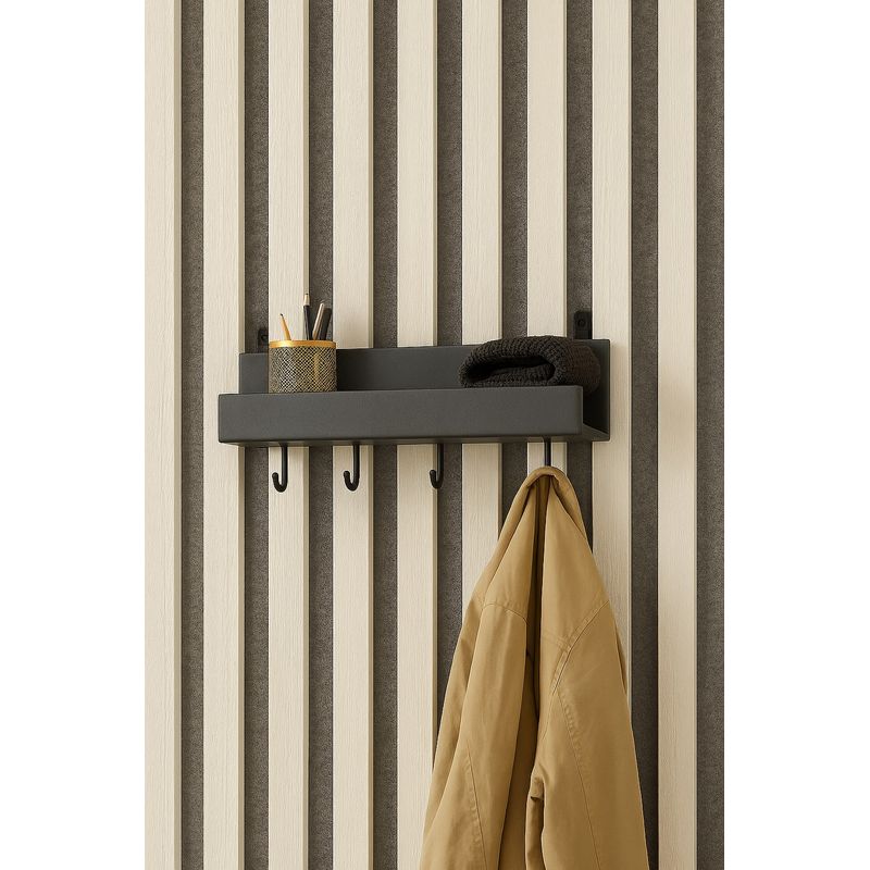 Casa si Gradina - Gradina si terasa - Garduri, panouri si accesorii - Polita si cuier Oliver, pentru panouri riflate, UnicSpot - Infinity.ro