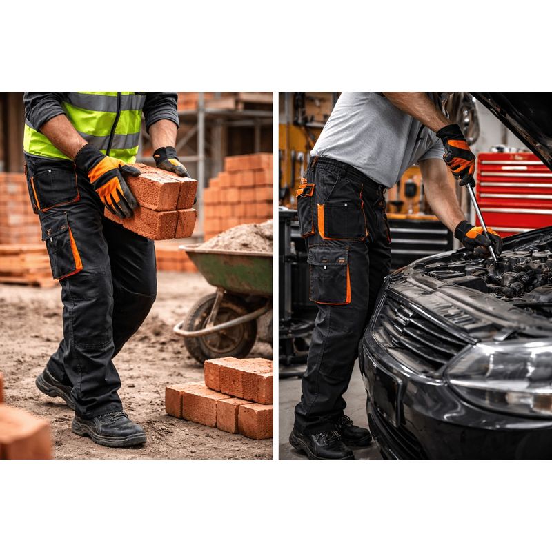 Casa si Gradina - Constructii - Echipamente de lucru - Imbracaminte protectia muncii - Pantaloni de lucru FORECO-T SBP,Reis, rezistenti si confortabili Negru 46 - Infinity.ro
