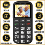 Laptop, Telefoane si Tablete - Telefoane mobile si accesorii - Telefoane Mobile - Telefon Mobil pentru Seniori CZAY®, Meniu Romana si Maghiara, Butoane Mari, Autonomie 7 Zile, Volum Mare, Buton SOS, 2G - Infinity.ro
