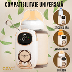 Jucarii, Copii si Bebe - Hrana si alaptare - Biberoane, suzete si accesorii hranire - Incalzitoare si termosuri bebe - Incalzitor Biberoane Portabil CZAY®, Incalzire Rapida, 8000 mAh, Mentine Caldura 24 ore, Lumina Veghe, Ajustabil - Infinity.ro