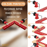 Casa si Gradina - Constructii - Scule electrice si accesorii - Menghine si cleme fixare - Clema de colt la unghi drept CZAY®, Prindere 90 Grade, 4 Coltare, 8 cleme, 8 Inbus, 140 mm, Prindere Puternica - Infinity.ro