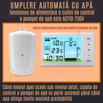Casa si Gradina - Electrice - Smart Home - Centrale si module smart home - Senzor Nivel Apa Ultrasonic CZAY®, Masurare Adancime si Temperatura Lichid, Alimentare Solara, Umplere Automata,Wireless - Infinity.ro