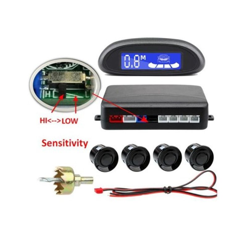 Auto si Moto - Electronice auto - Senzori de parcare - Senzori parcare cu display LED cu afisare individuala pe fiecare senzor Negru - Infinity.ro