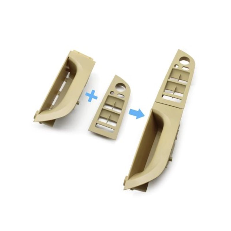 Auto si Moto - Piese auto si accesorii - Interior auto - Accesorii interior - Panou / maner portiera sofer fara oglinzi rabatabile pentru BMW Seria 3 E90/E91, crem, 37,5 cm - Infinity.ro