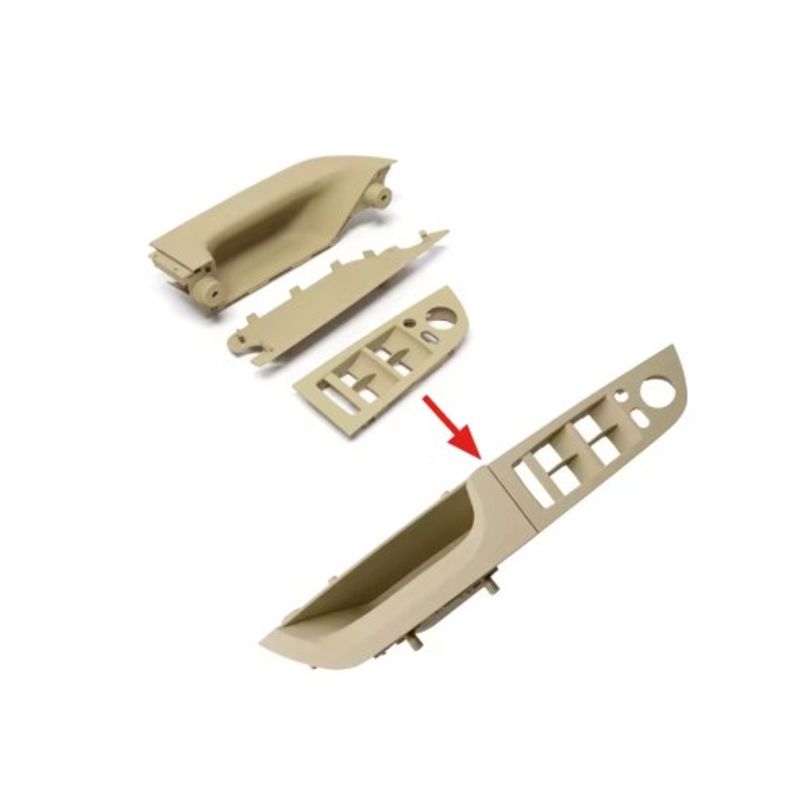 Auto si Moto - Piese auto si accesorii - Interior auto - Accesorii interior - Panou / maner portiera sofer fara oglinzi rabatabile pentru BMW Seria 3 E90/E91, crem, 37,5 cm - Infinity.ro