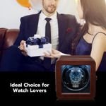 Fashion, accesorii si bijuterii - Barbati - Bijuterii barbati - Ceasuri barbati - Cutie intors ceas automatic iUni, Watch Winder, Piele ecologica, Maro - Infinity.ro