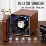 Fashion, accesorii si bijuterii - Barbati - Bijuterii barbati - Ceasuri barbati - Cutie intors ceas automatic iUni, Watch Winder, Piele ecologica, Maro - Infinity.ro