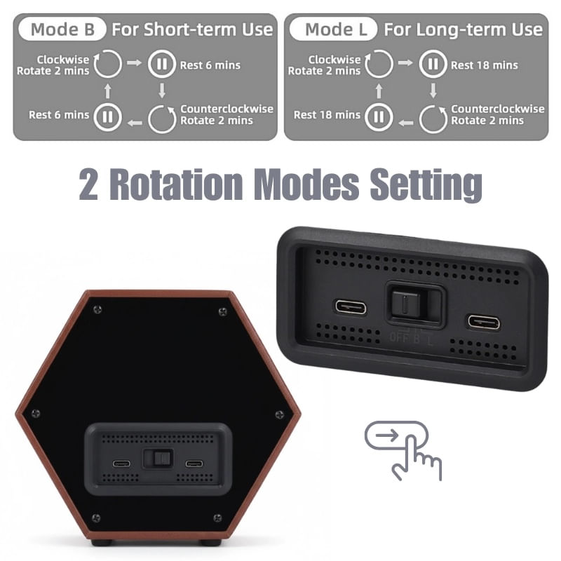 Fashion, accesorii si bijuterii - Barbati - Bijuterii barbati - Ceasuri barbati - Cutie intors ceas automat iUni, Watch Winder, Piele ecologica, Maro - Infinity.ro