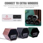 Fashion, accesorii si bijuterii - Barbati - Bijuterii barbati - Ceasuri barbati - Cutie intors ceas automat iUni, Watch Winder, Piele ecologica, Negru - Infinity.ro