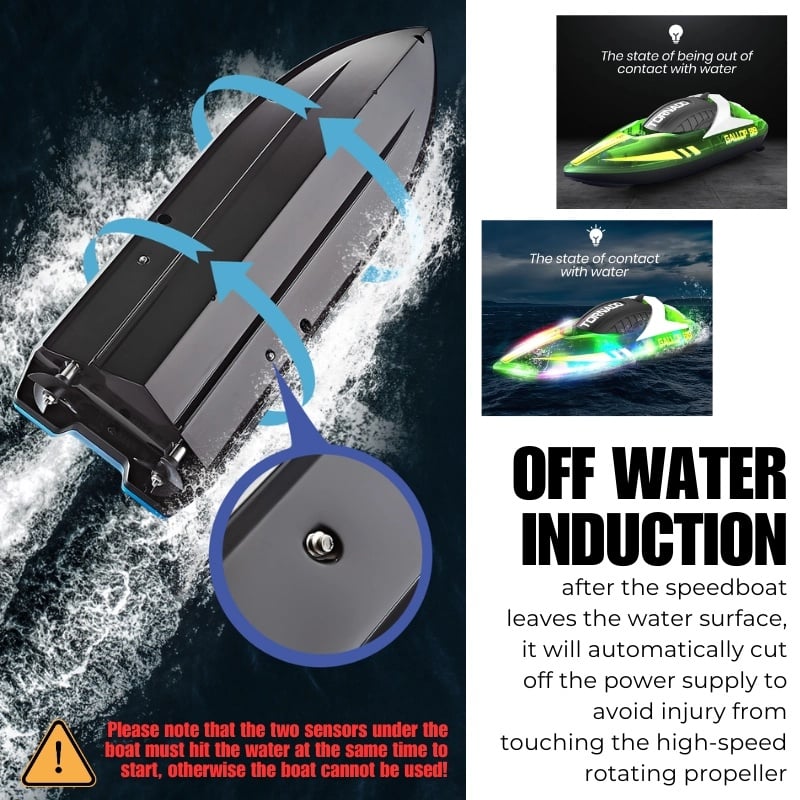 Jucarii, Copii si Bebe - Jucarii si jocuri - Vehicule si jucarii cu telecomanda - Barci cu telecomanda - Barca cu telecomanda iUni HJ819, RC High-Speed Boat, Viteza 15 km/h, 2.4GHz, Verde - Infinity.ro