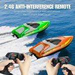 Jucarii, Copii si Bebe - Jucarii si jocuri - Vehicule si jucarii cu telecomanda - Barci cu telecomanda - Barca cu telecomanda iUni HJ819, RC High-Speed Boat, Viteza 15 km/h, 2.4GHz, Verde - Infinity.ro