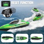Jucarii, Copii si Bebe - Jucarii si jocuri - Vehicule si jucarii cu telecomanda - Barci cu telecomanda - Barca cu telecomanda iUni HJ819, RC High-Speed Boat, Viteza 15 km/h, 2.4GHz, Verde - Infinity.ro
