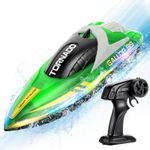 Jucarii, Copii si Bebe - Jucarii si jocuri - Vehicule si jucarii cu telecomanda - Barci cu telecomanda - Barca cu telecomanda iUni HJ819, RC High-Speed Boat, Viteza 15 km/h, 2.4GHz, Verde - Infinity.ro