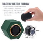 Fashion, accesorii si bijuterii - Barbati - Bijuterii barbati - Ceasuri barbati - Cutie intors ceas automat iUni, Watch Winder, Piele ecologica, Verde - Infinity.ro