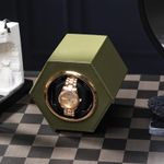 Fashion, accesorii si bijuterii - Barbati - Bijuterii barbati - Ceasuri barbati - Cutie intors ceas automat iUni, Watch Winder, Piele ecologica, Kaki - Infinity.ro
