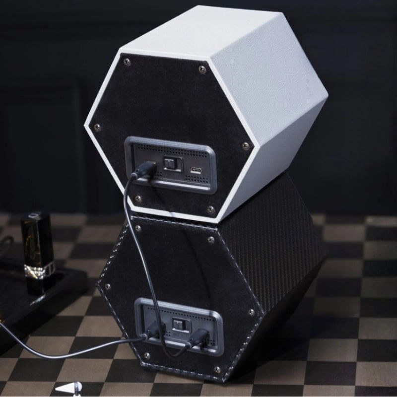 Fashion, accesorii si bijuterii - Barbati - Bijuterii barbati - Ceasuri barbati - Cutie intors ceas automat iUni, Watch Winder, Piele ecologica, Gri - Infinity.ro