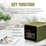 Fashion, accesorii si bijuterii - Barbati - Bijuterii barbati - Ceasuri barbati - Cutie intors ceas automatic iUni, Watch Winder, Piele ecologica, Verde Kaki - Infinity.ro