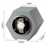 Fashion, accesorii si bijuterii - Barbati - Bijuterii barbati - Ceasuri barbati - Cutie intors ceas automat iUni, Watch Winder, Piele ecologica, Gri - Infinity.ro