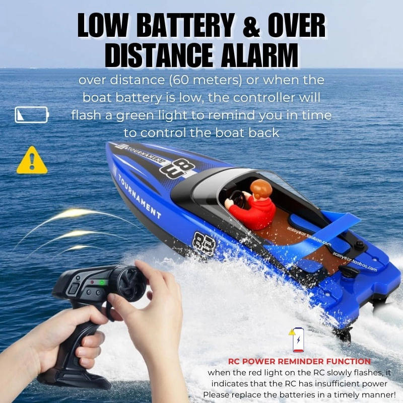 Jucarii, Copii si Bebe - Jucarii si jocuri - Vehicule si jucarii cu telecomanda - Barci cu telecomanda - Barca cu telecomanda iUni HJ821, RC High-Speed Boat, Viteza 15 km/h, 2.4GHz, Blue - Infinity.ro