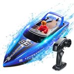 Jucarii, Copii si Bebe - Jucarii si jocuri - Vehicule si jucarii cu telecomanda - Barci cu telecomanda - Barca cu telecomanda iUni HJ821, RC High-Speed Boat, Viteza 15 km/h, 2.4GHz, Blue - Infinity.ro